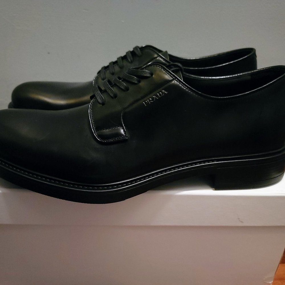 Prada Spazzolato Mens Dress Shoe